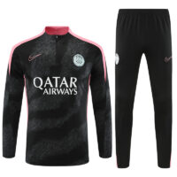 24-25 PS G camouflage black with pink half zipper training tracksuit