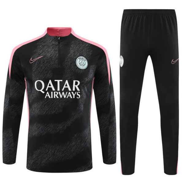 24-25 PS G camouflage black with pink half zipper training tracksuit - Image 4