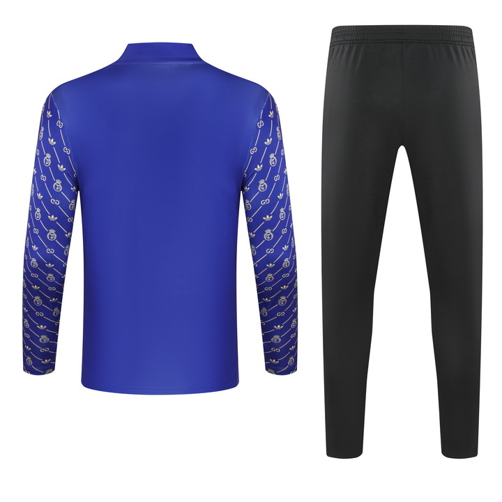 24-25 Real Madrid purple half zipper training tracksuit