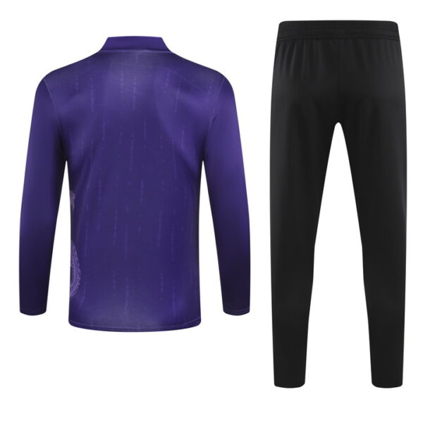 24-25 Real Madrid purple with dragon half zipper training tracksuit - Image 4