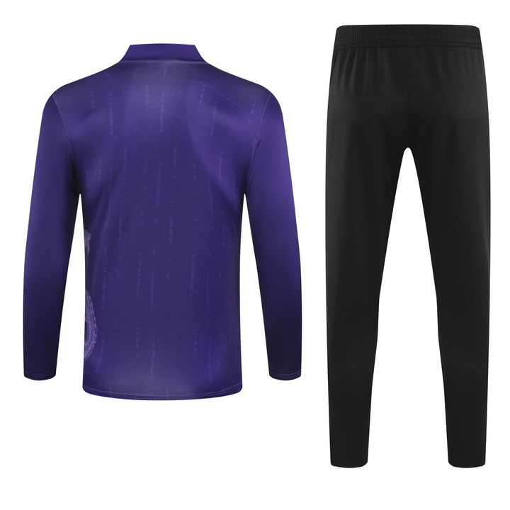 24-25 Real Madrid purple with dragon half zipper training tracksuit