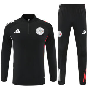 25-26 Ajax black with gray stripe half zipper sweater tracksuit - Image 4