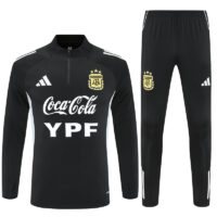 25-26 Argentina black with white stripe half zipper sweater tracksuit
