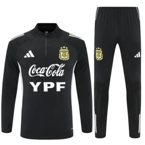 25-26 Argentina black with white stripe half zipper sweater tracksuit - Image 4