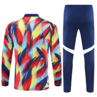 25-26 Arsenal camo yellow with red half zipper sweater tracksuit