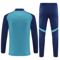 25-26 Arsenal green with navy blue half zipper sweater tracksuit