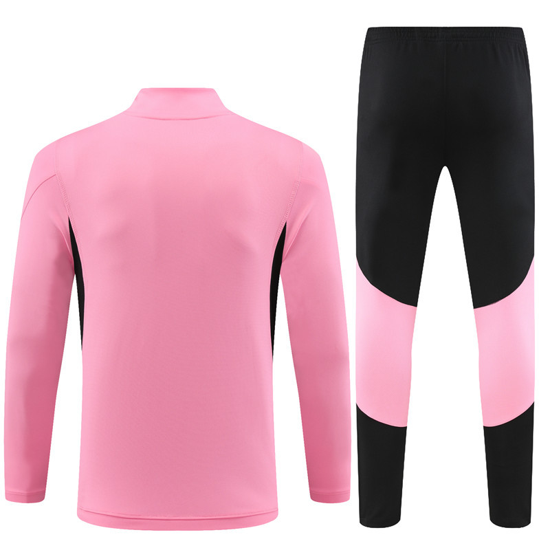 004-23 23-24 Argentina pink half zipper sweater tracksuit