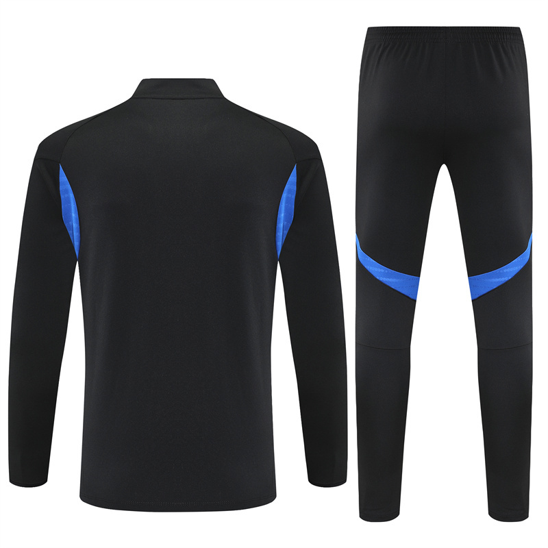 25-26 Manud black with blue half zipper sweater tracksuit