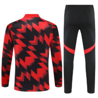 004-232 25-26 Manud camo red with red half zipper sweater tracksuit