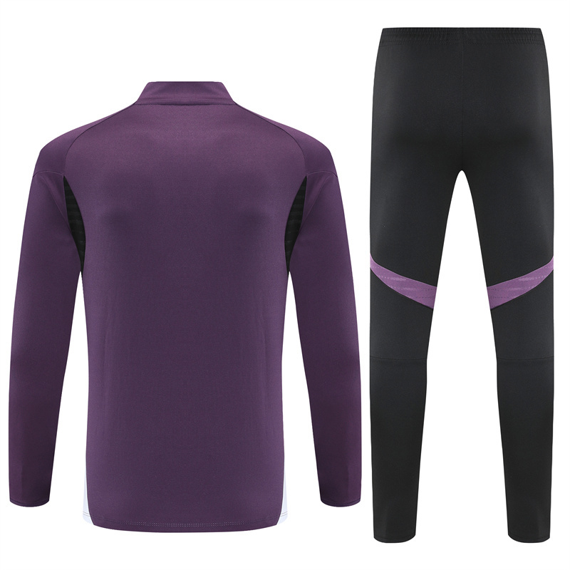 004-233 25-26 Manud purple with black half zipper sweater tracksuit