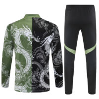 25-26 Real Madrid black and green dragon version half zipper sweater tracksuit