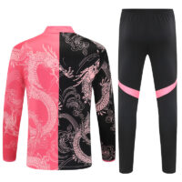 25-26 Real Madrid black and pink dragon version half zipper sweater tracksuit