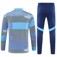 25-26 Real Madrid camo light blue half zipper sweater tracksuit