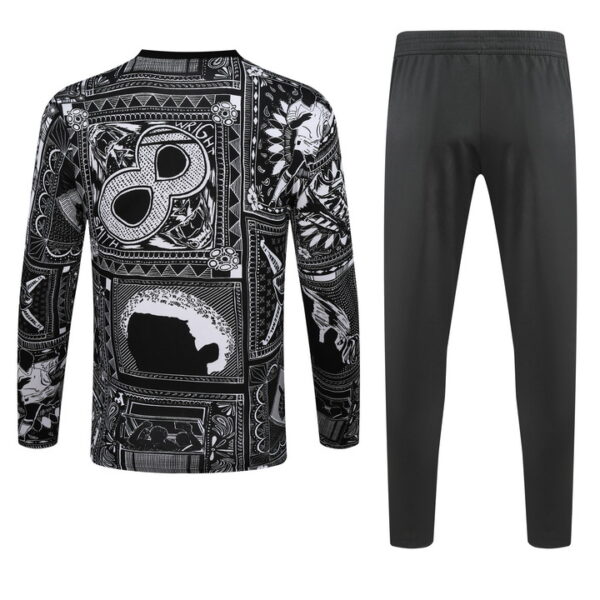 23-24 Arsenal Graffiti version round collar black training sweater tracksuit - Image 4