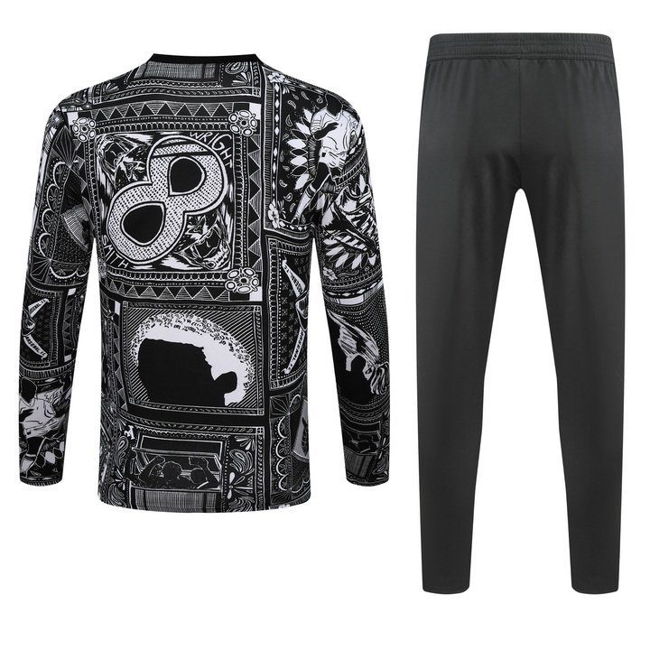 23-24 Arsenal Graffiti version round collar black training sweater tracksuit