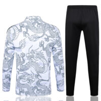 B768# 23-24 Real Madrid white with dragon half zipper training tracksuit
