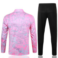 B770# 23-24 Real Madrid pink with dragon half zipper training tracksuit