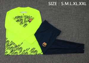 B789# 23-24 Bar Fluorescent green half zipper sweater tracksuit - Image 4
