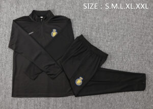 B791# 24-25 Riyadh black half zipper sweater tracksuit - Image 4