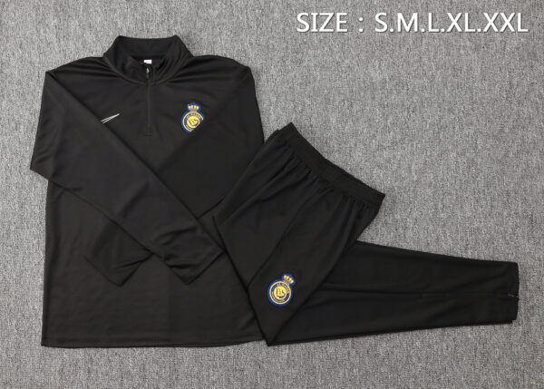 B791# 24-25 Riyadh black half zipper sweater tracksuit - Image 4