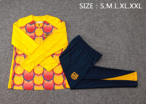 B834# 24-25 Bar yellow with red inkjet printing half zipper training tracksuit - Image 4