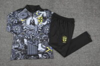 Brazil jesus special version black half zipper training tracksuit