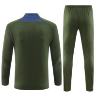 Fans version 23-24 PS G Jrdan army green half zipper sweater tracksuit