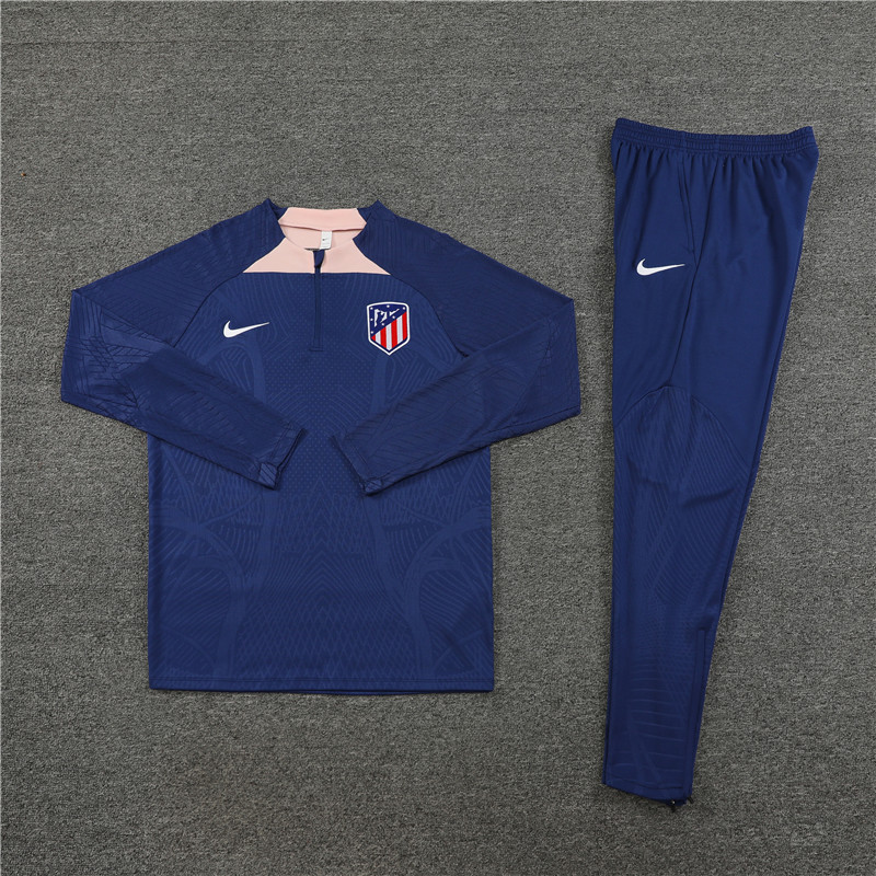 Player version 23-24 ATM navy blue half zipper training tracksuit