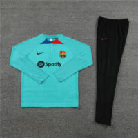 Player version 23-24 Bar lake blue half zipper sweater tracksuit