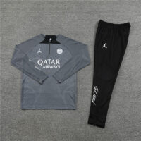 Player version 23-24 PS G dark gray half zipper sweater tracksuit