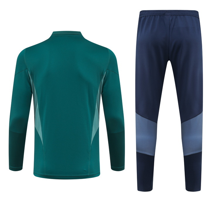 23-24 Arsenal green half zipper training tracksuit