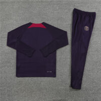 Player version 23-24 PS G purple half zipper sweater tracksuit
