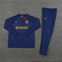 Player version 23-24 Portugal navy blue half zipper sweater tracksuit