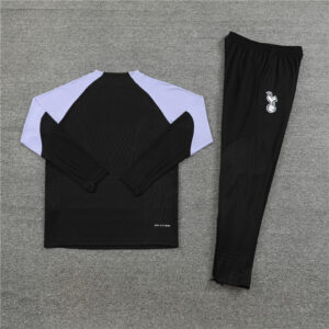 Player version 23-24 Tottenham black with purple half zipper sweater tracksuit - Image 4