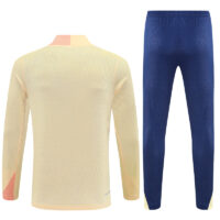 Player version 25-26 Bar beige with pink stripe half zipper sweater tracksuit