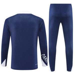 Player version 25-26 PS G navy blue with white stripe half zipper sweater tracksuit - Image 4