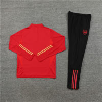 004-33 23-24 Arsenal red with gold half zipper sweater tracksuit