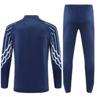 Player version 25-26 PS G navy blue with white stripe half zipper sweater tracksuit CL version