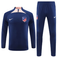 fans version 23-24 ATM navy blue half zipper training tracksuit