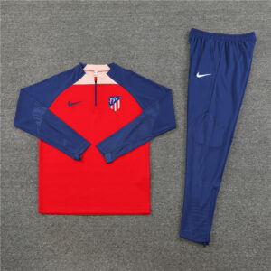 fans version 23-24 ATM red with navy blue half zipper training tracksuit - Image 4