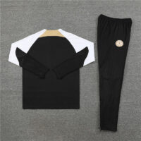 fans version 23-24 Chelsea black with white half zipper training tracksuit