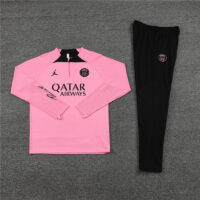 004-340 fans version 23-24 PS G Jrdan pink half zipper sweater tracksuit