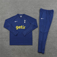 fans version 23-24 Tottenham navy blue half zipper sweater tracksuit