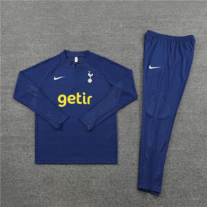 fans version 23-24 Tottenham navy blue half zipper sweater tracksuit - Image 4