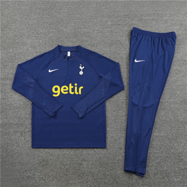 fans version 23-24 Tottenham navy blue half zipper sweater tracksuit - Image 4