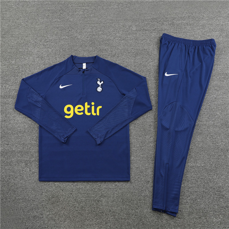 fans version 23-24 Tottenham navy blue half zipper sweater tracksuit