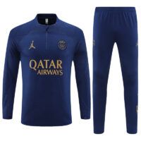 004-360 player version 23-24 PS G Jrdan navy blue half zipper training tracksuit