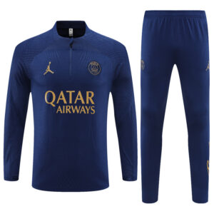 player version 23-24 PS G Jrdan navy blue half zipper training tracksuit - Image 4
