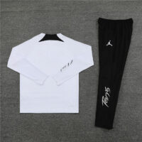 004-361 player version 23-24 PS G Jrdan white with black half zipper training tracksuit