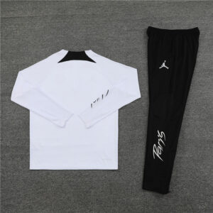 player version 23-24 PS G Jrdan white with black half zipper training tracksuit - Image 4
